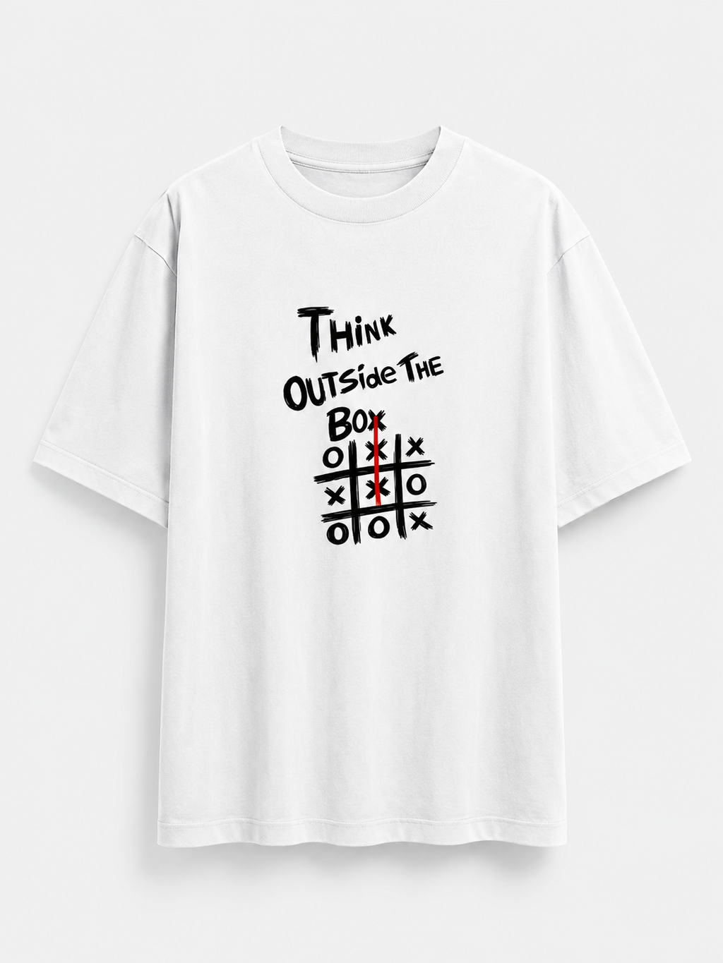 Think Outside the box Oversized tee