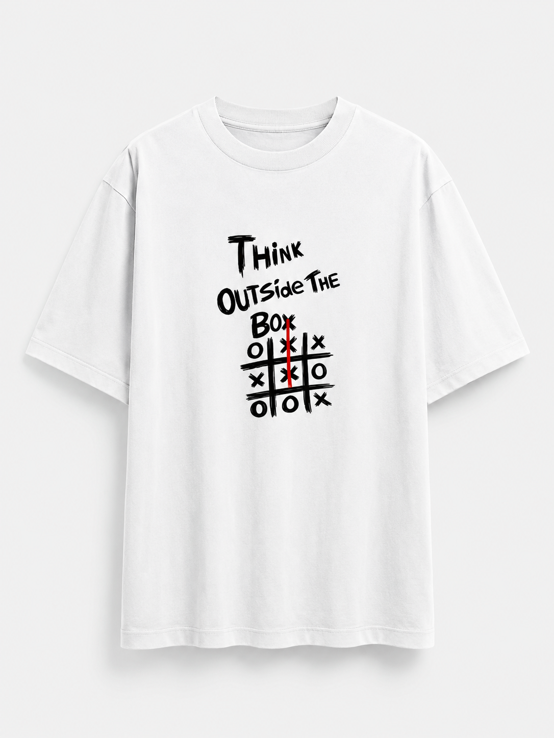 Think Outside the box Oversized tee