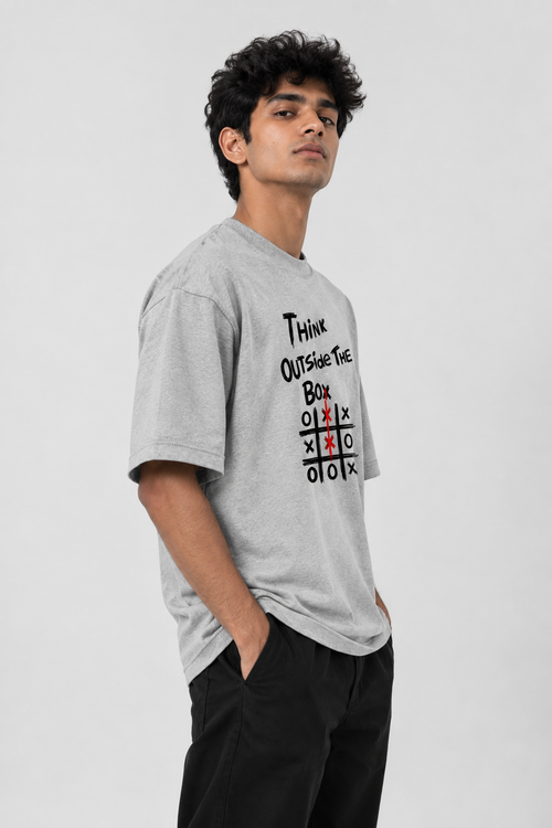 Think Outside the box Oversized tee