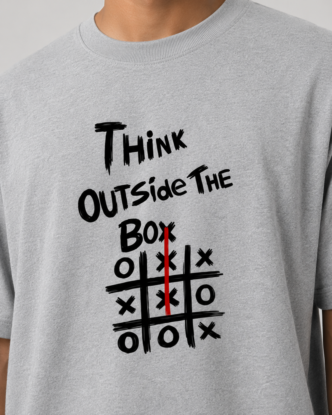 Think Outside the box Oversized tee