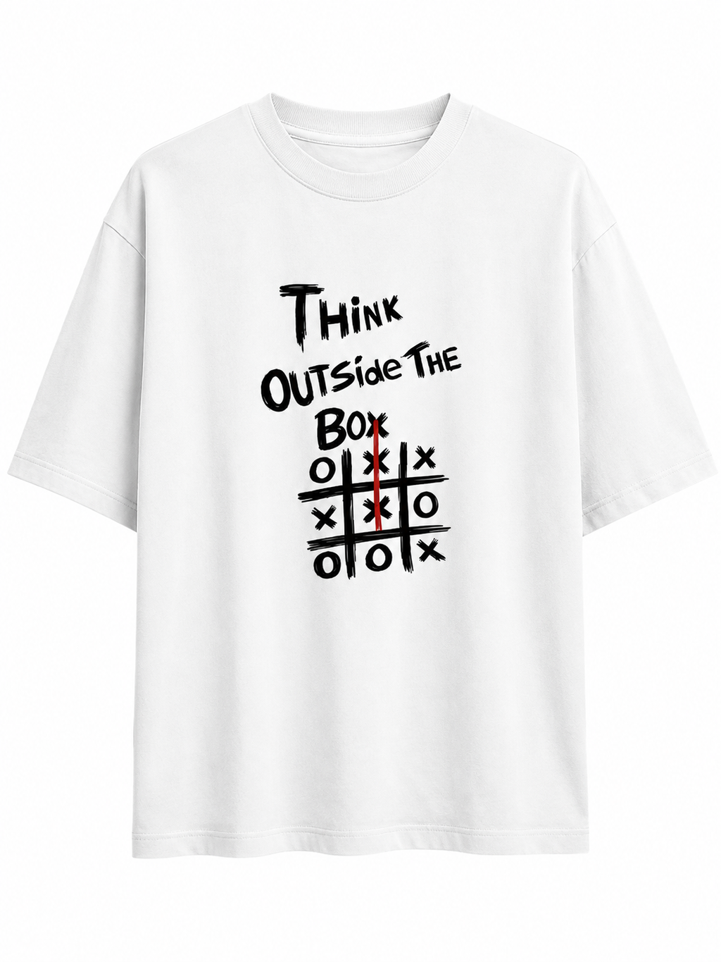 Think Outside the box Oversized tee