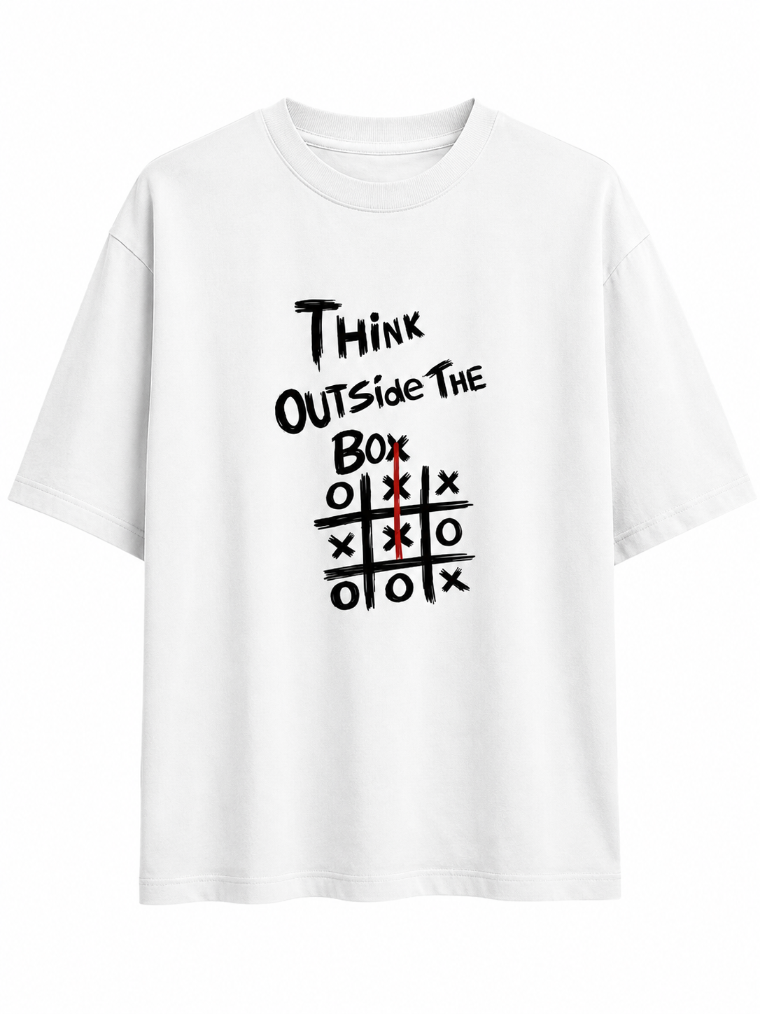 Think Outside the box Oversized tee